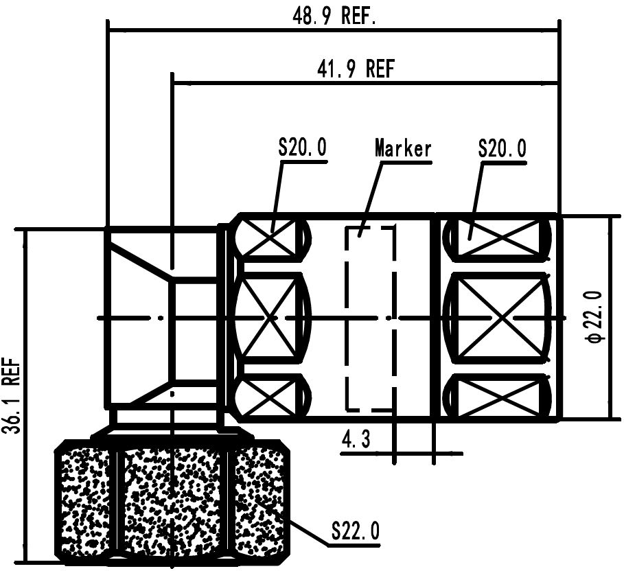 43MR-LCF12-C03 Outline drawing
